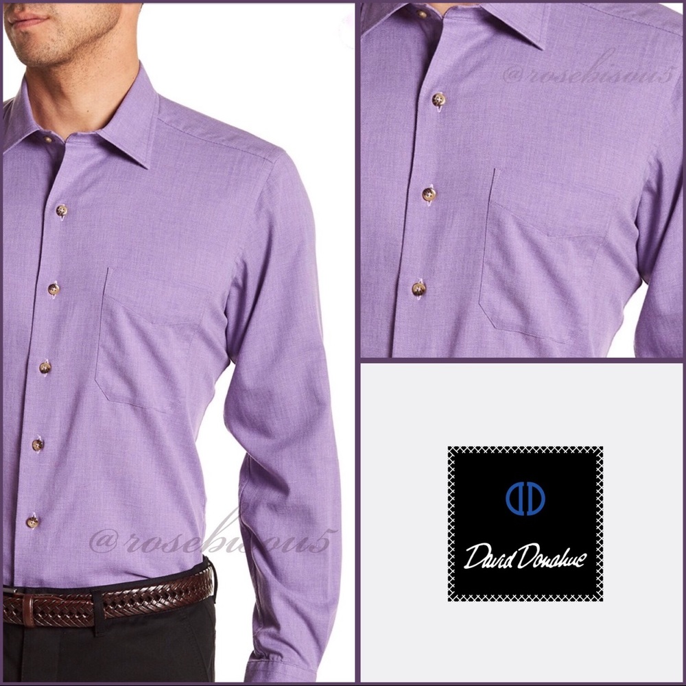 x5HP🥃{DAVID DONAHUE} Casual Fit Button Down Shirt - Picture 4 of 8